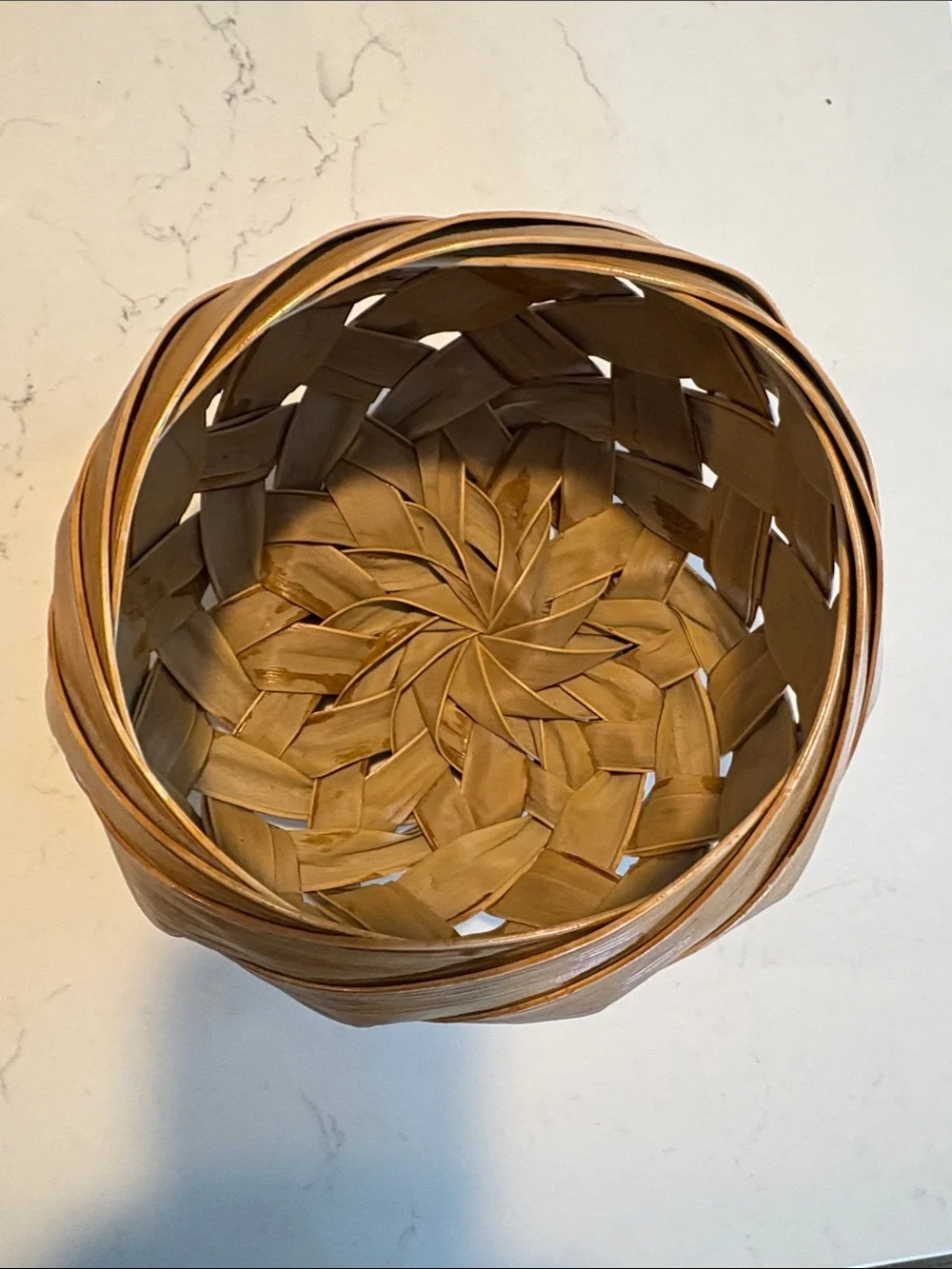 Vintage Handmade‎ Palm Leaf Woven Basket